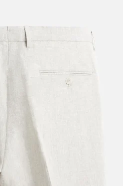 Best PANTALÓN TRAJE 100% LINO Hombre Pantalones