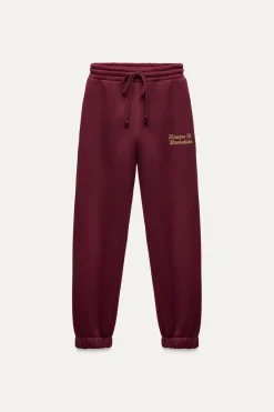 Best PANTALÓN VARSITY BORDADO Mujer Pantalones|Sudaderas / Joggers