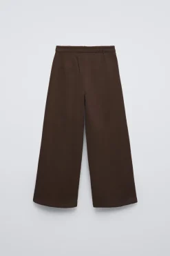 Niños ZARA 6 - 14 Años·Pantalones|6 - 14 Años·Deporte / Jogging<PANTALÓN WIDE LEG FELPA FORRADO