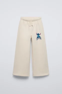 Niños ZARA 6 - 14 Años·Pantalones|6 - 14 Años·Deporte / Jogging<PANTALÓN WIDE LEG LILO & STITCH © DISNEY