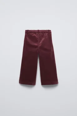 Niños ZARA 1½ - 6 Años·Pantalones<PANTALÓN WIDE LEG VELVET