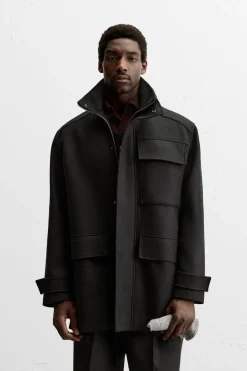 Discount PARKA PAÑO CON LANA Hombre Cazadoras|Abrigos / Gabardinas