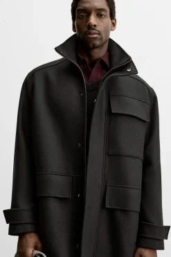 Discount PARKA PAÑO CON LANA Hombre Cazadoras|Abrigos / Gabardinas