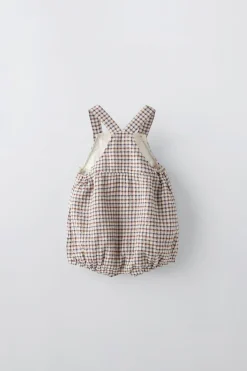 Niños ZARA 6 - 18 Meses·Vestidos / Monos<PELELE CUADRITOS