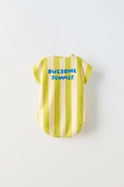 Niños ZARA 6 - 18 Meses·Vestidos / Monos|6 - 18 Meses·Bodies<PELELE RAYAS