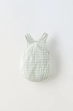 Niños ZARA 6 - 18 Meses·Vestidos / Monos<PELELE VICHY TEXTURA