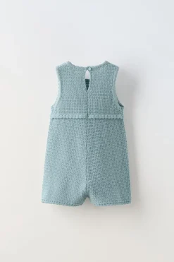 Niños ZARA 1½ - 6 Años·Vestidos / Petos|1½ - 6 Años·Punto<PETO PUNTO FLORES