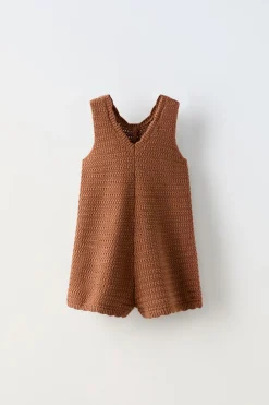 Niños ZARA 1½ - 6 Años·Vestidos / Petos|1½ - 6 Años·Punto<PETO PUNTO FLORES