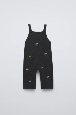 Niños ZARA 6 - 18 Meses·Conjuntos|6 - 18 Meses·Punto<PETO PUNTO FLORES BORDADAS