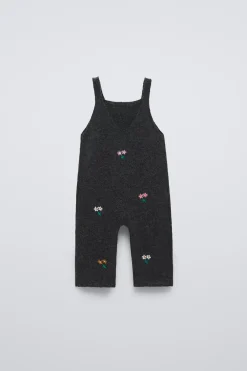 Niños ZARA 6 - 18 Meses·Conjuntos|6 - 18 Meses·Punto<PETO PUNTO FLORES BORDADAS