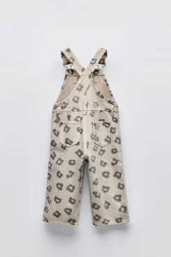 Niños ZARA 1½ - 6 Años·Vestidos / Petos|1½ - 6 Años·Pantalones<PETO SARGA ANIMAL PRINT