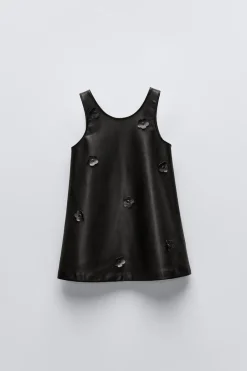 Niños ZARA 1½ - 6 Años·Vestidos / Petos|6 - 18 Meses·Vestidos / Monos<PICHI EFECTO PIEL FLORES