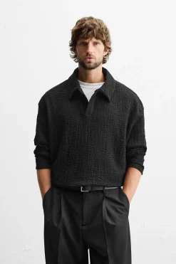 Hot POLO ESTRUCTURA JACQUARD Hombre Polos