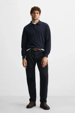 Best POLO PUNTO 100% CASHMERE Hombre Jerséis / Chaquetas|Polos