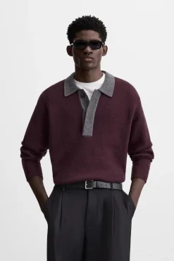 New POLO PUNTO CON VISCOSA Hombre Jerséis / Chaquetas|Polos