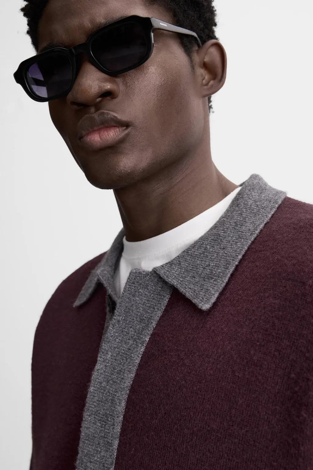 New POLO PUNTO CON VISCOSA Hombre Jerséis / Chaquetas|Polos