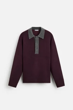 New POLO PUNTO CON VISCOSA Hombre Jerséis / Chaquetas|Polos