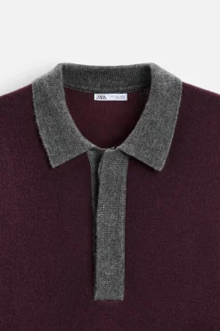 New POLO PUNTO CON VISCOSA Hombre Jerséis / Chaquetas|Polos