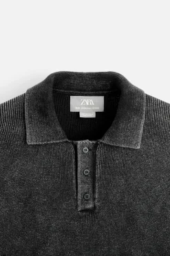Sale POLO PUNTO EFECTO LAVADO Hombre Jerséis / Chaquetas|Polos
