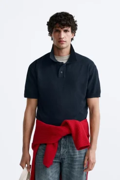 Sale POLO PUNTO ESTRUCTURA Hombre Polos