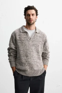 Online POLO PUNTO ESTRUCTURA TEXTURA Hombre Jerséis / Chaquetas|Polos