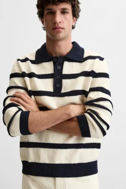 Fashion POLO PUNTO JACQUARD RAYAS Hombre Jerséis / Chaquetas|Polos