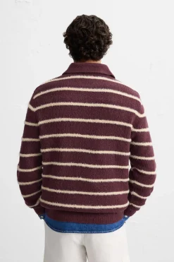 Hot POLO PUNTO RAYAS TEXTURA Hombre Jerséis / Chaquetas|Polos
