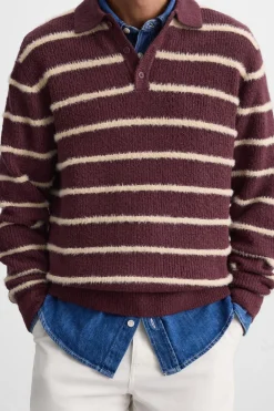 Hot POLO PUNTO RAYAS TEXTURA Hombre Jerséis / Chaquetas|Polos