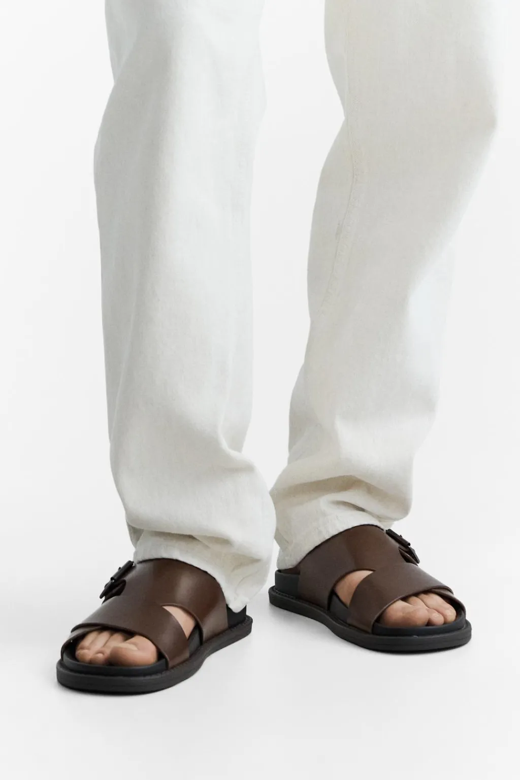Best Sandalia Cruzada Hebilla Hombre Zapatos
