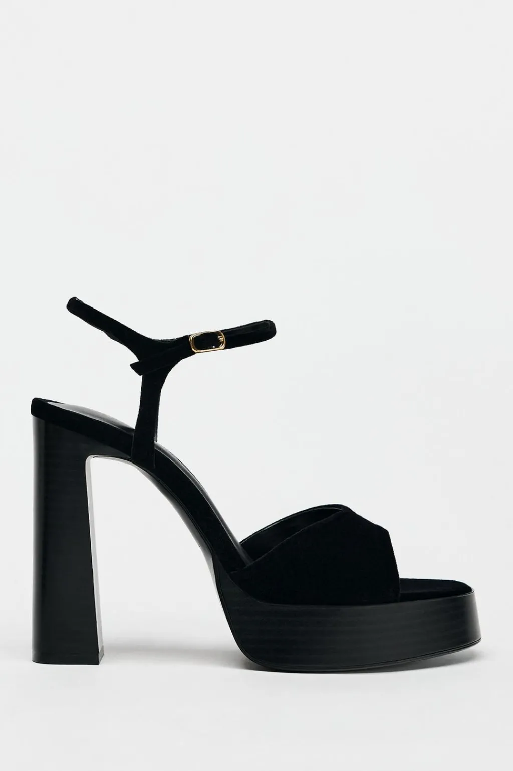 Best SANDALIA PLATAFORMA EFECTO TERCIOPELO Mujer Zapatos