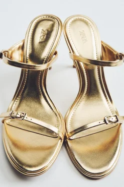 Best SANDALIA TACÓN HEBILLAS METALIZADA Mujer Zapatos