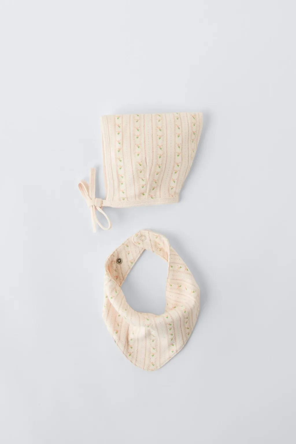 Niños ZARA 1½ - 6 Años·Accesorios|1½ - 6 Años·Accesorios<SET CAPOTA Y BANDANA POINTELLE FLORECITAS