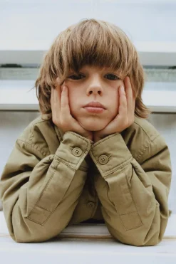 Niños ZARA 6 - 14 Años·Camisas / Sobrecamisas<SOBRECAMISA ACOLCHADA