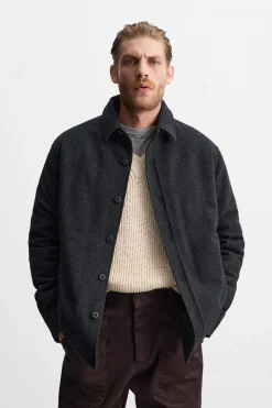 Sale SOBRECAMISA ACOLCHADA BOLSILLOS Hombre Sobrecamisas
