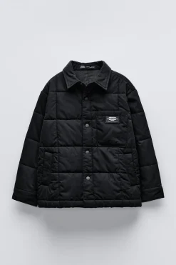 Niños ZARA 6 - 14 Años·Camisas / Sobrecamisas<SOBRECAMISA ACOLCHADA ETIQUETA