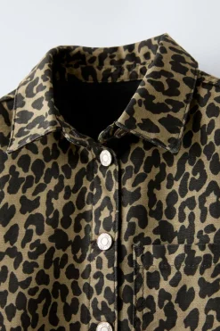 Niños ZARA 6 - 14 Años·Abrigos|6 - 14 Años·Total Look<SOBRECAMISA ANIMAL PRINT