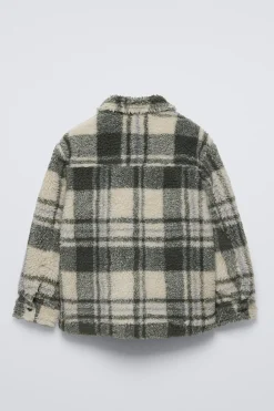 Niños ZARA 6 - 14 Años·Camisas / Sobrecamisas<SOBRECAMISA BORREGUILLO CUADROS