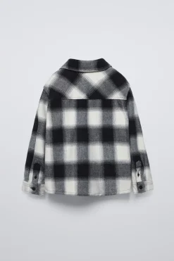Niños ZARA 6 - 14 Años·Camisas / Sobrecamisas<SOBRECAMISA CUADROS BOLSILLO