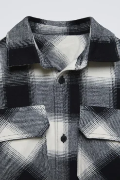 Niños ZARA 6 - 14 Años·Camisas / Sobrecamisas<SOBRECAMISA CUADROS BOLSILLO