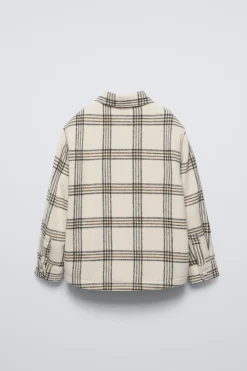 Niños ZARA 6 - 14 Años·Camisas / Sobrecamisas<SOBRECAMISA CUADROS BORREGUILLO