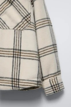 Niños ZARA 6 - 14 Años·Camisas / Sobrecamisas<SOBRECAMISA CUADROS BORREGUILLO
