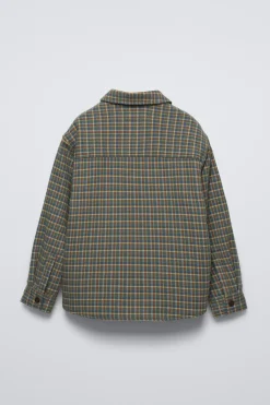 Niños ZARA 6 - 14 Años·Camisas / Sobrecamisas<SOBRECAMISA CUADROS BORREGUILLO