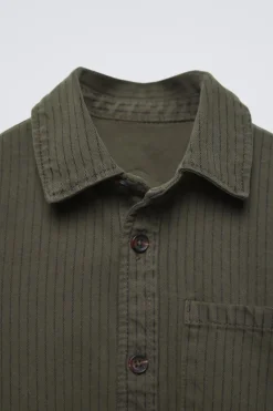 Niños ZARA 1½ - 6 Años·Camisas / Sobrecamisas<SOBRECAMISA RAYAS PARCHE