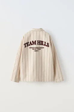 Niños ZARA 6 - 14 Años·Camisas / Sobrecamisas<SOBRECAMISA RAYAS VARSITY