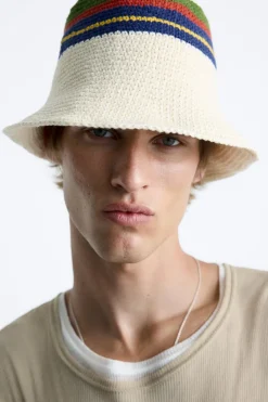 Clearance SOMBRERO CROCHET BANDAS Hombre Accesorios