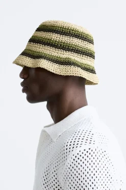 Fashion SOMBRERO CROCHET RAYAS Hombre Accesorios
