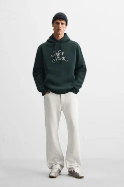 Outlet SUDADERA BORDADO NEW YORK MAGAZINE Hombre Sudaderas