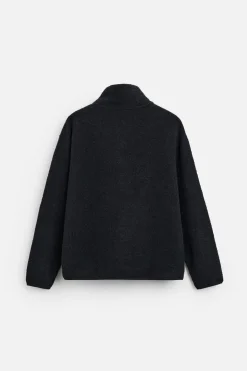 Outlet SUDADERA BOUCLÉ CREMALLERA CUELLO Hombre Sudaderas