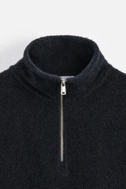Outlet SUDADERA BOUCLÉ CREMALLERA CUELLO Hombre Sudaderas