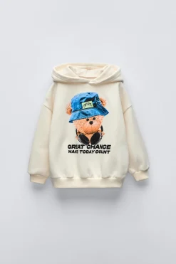 Niños ZARA 1½ - 6 Años·Sudaderas|6 - 18 Meses·Sudaderas<SUDADERA CAPUCHA ESTAMPADO